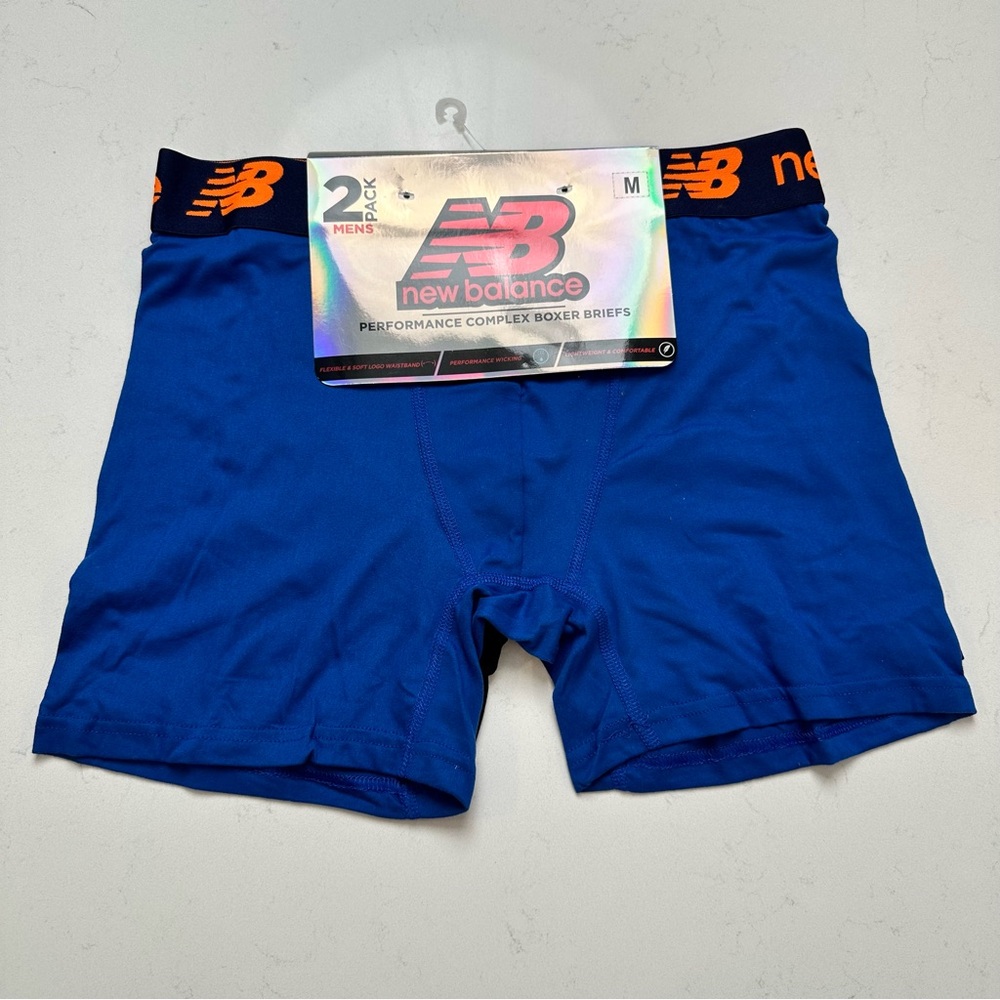 New Balance Blue Boxer Briefs Stretchy Comfort - Medium